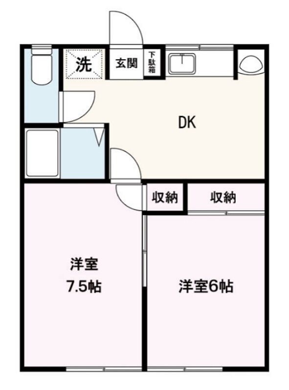 清水ハイツ 105号室 間取り