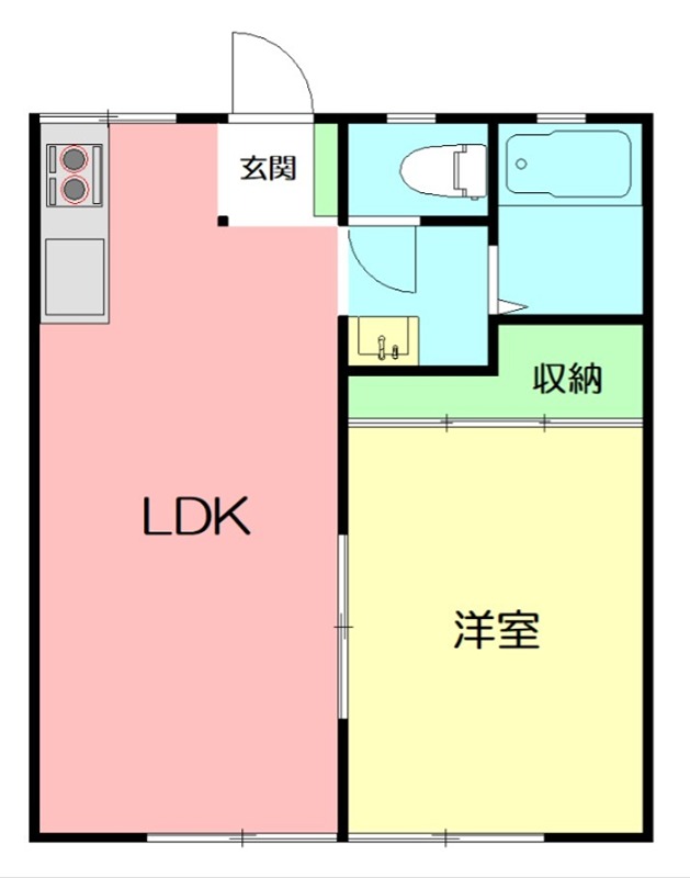 羽黒ハイツ 204号室 間取り
