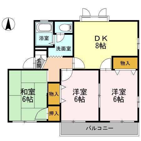 エスペランサ・ディアス　Ａ棟 201号室 間取り