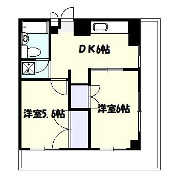 アメニティ東町 503号室 間取り