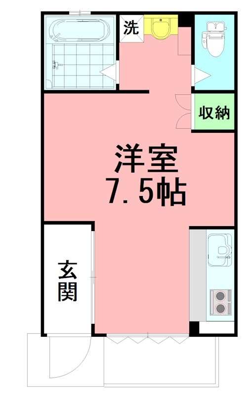 グリーンハウス平塚 102号室 間取り