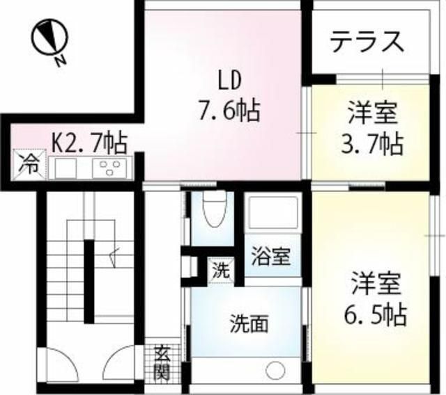 セゾンドルフ　椿 101号室 間取り