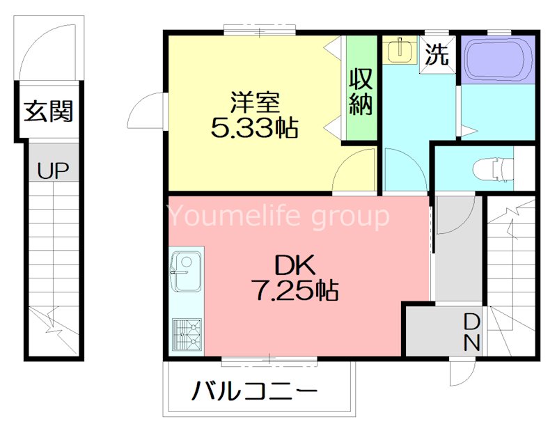 アズーリ 201号室 間取り