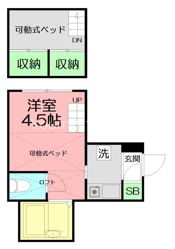 パンシオン 長後NO.1 102号室 間取り