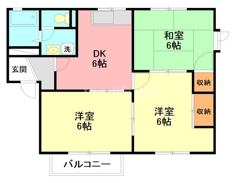 プラムハイツ 101号室 間取り