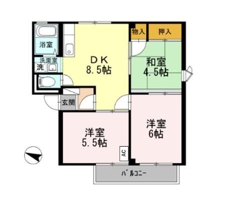 Bellevue弐番館 302号室 間取り