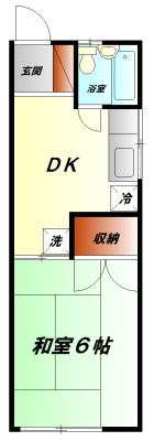 新田ハイツ 203号室 間取り