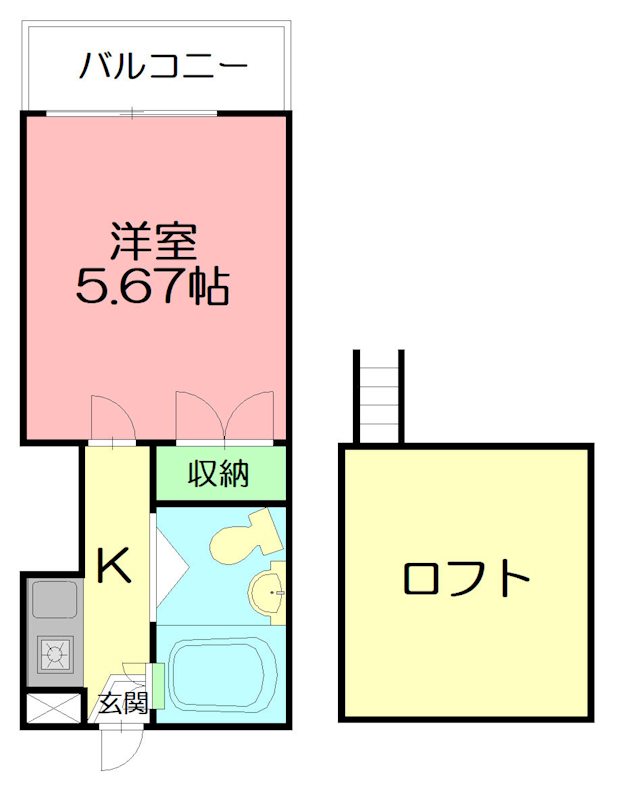 ホルス影取 205号室 間取り