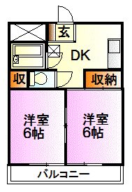 ル・ラゴン 103号室 間取り