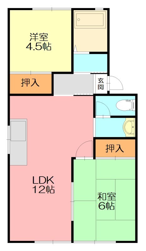 リバーサイドハイム 103号室 間取り