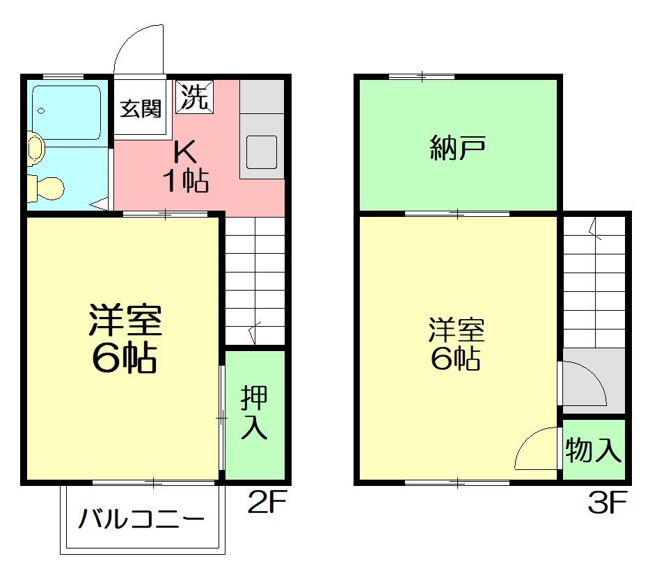 アーバンハイム 2-H号室 間取り