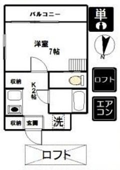 スイートヒル本厚木 3-A号室 間取り