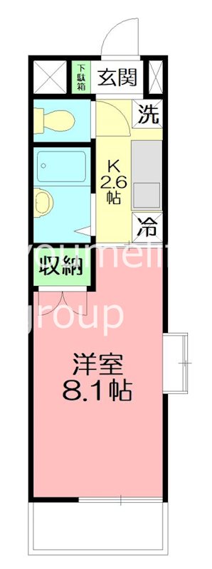 イルマーレ 101号室 間取り