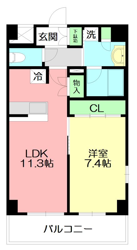 メルヴェーユ 403号室 間取り