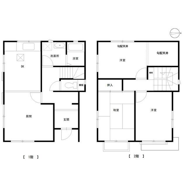羽鳥5丁目貸家 間取り