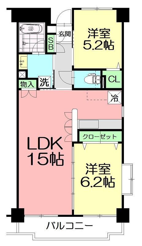 タウンコート湘南 101号室 間取り