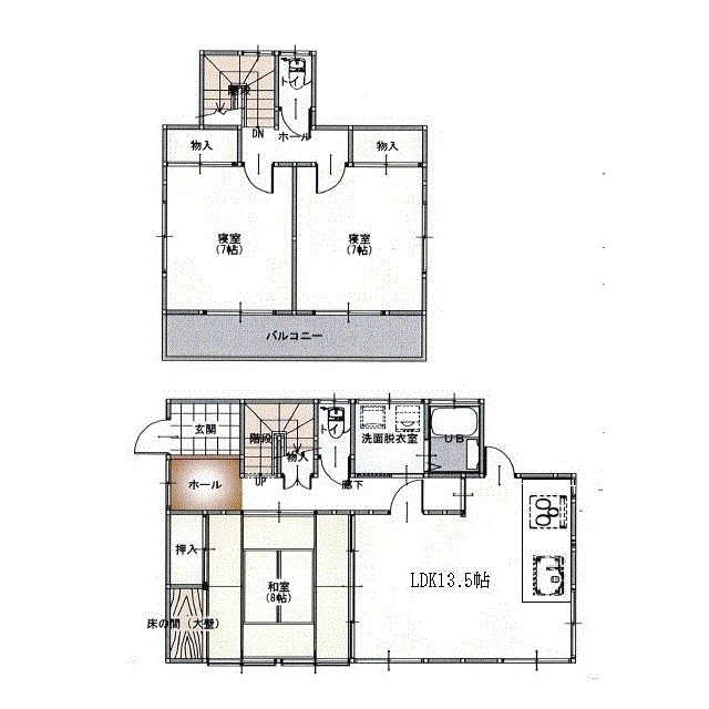 東海岸北４丁目戸建て 間取り