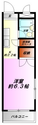 パラシオ小田原 2-D号室 間取り