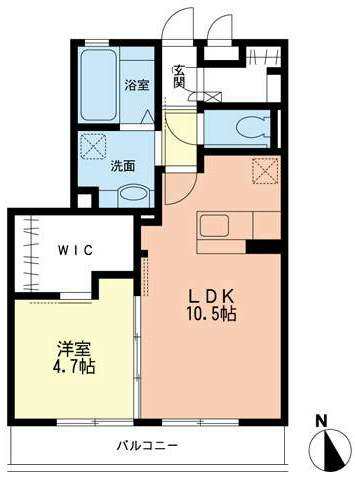 フレシール 102号室 間取り