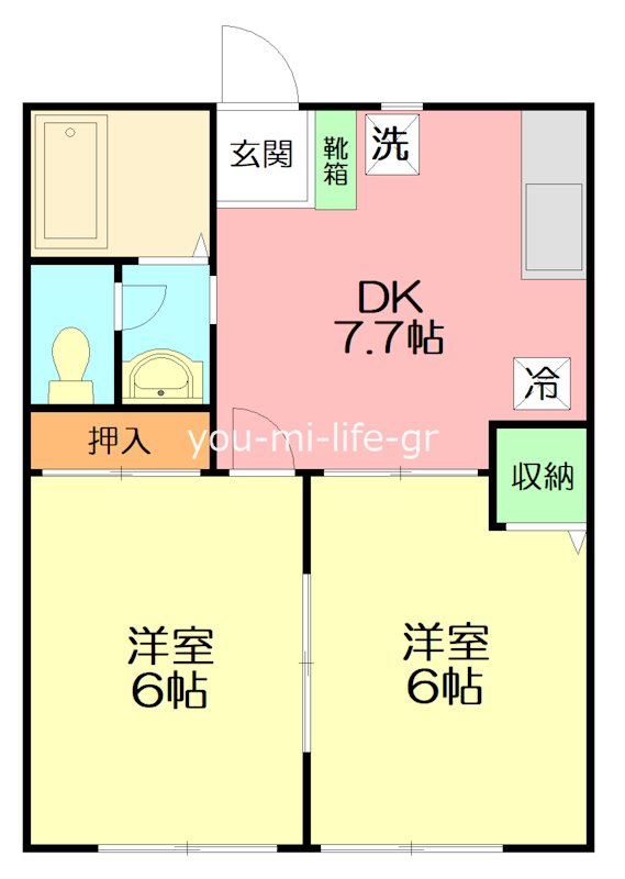 ハイツ雅 102号室 間取り