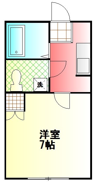 東海大ハイムⅡ 105号室 間取り
