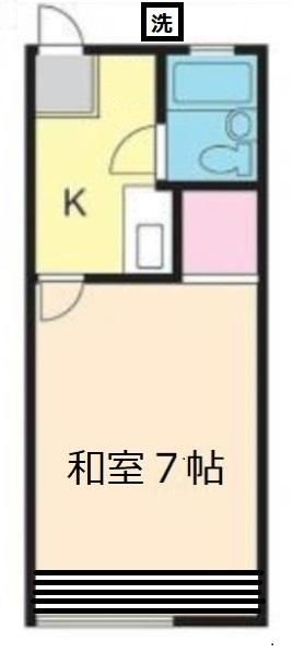 白駒ハイツ 105号室 間取り