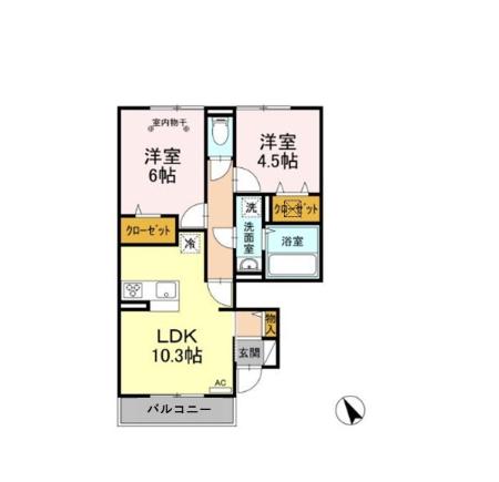 リビング平沢 101号室 間取り