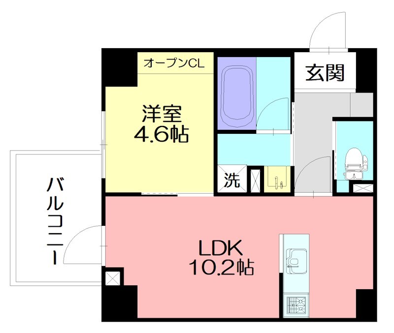 ルヴェール 601号室 間取り