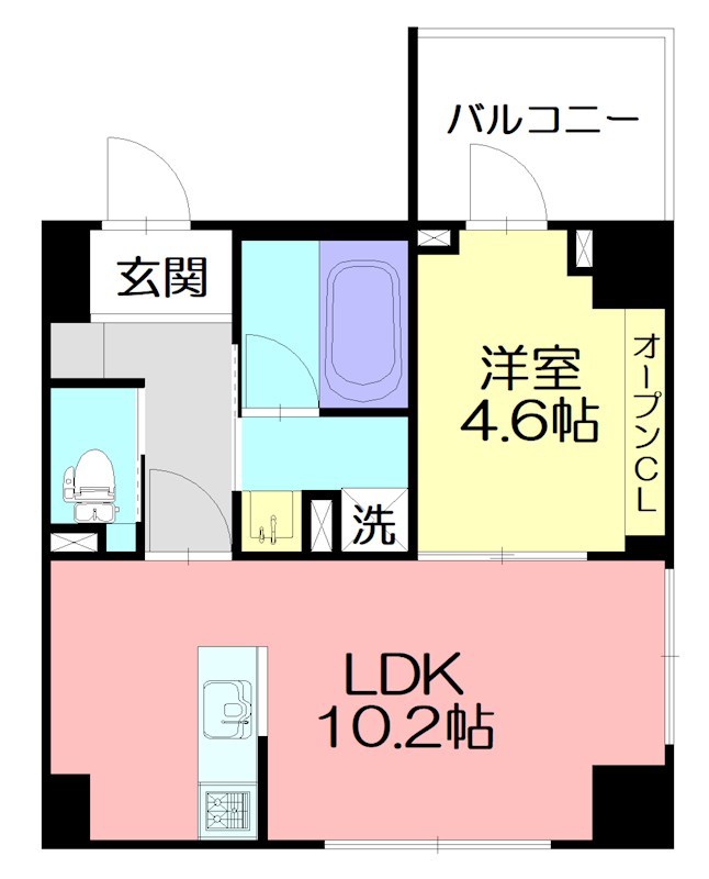 ルヴェール 602号室 間取り