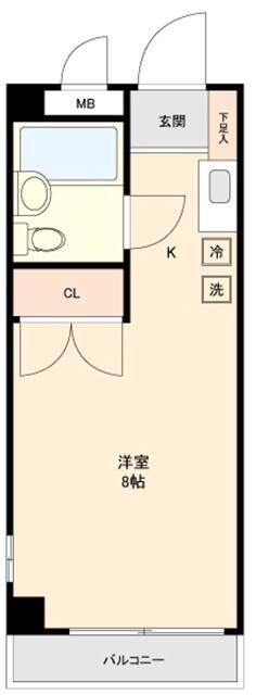 ドムール平塚  402号室 間取り