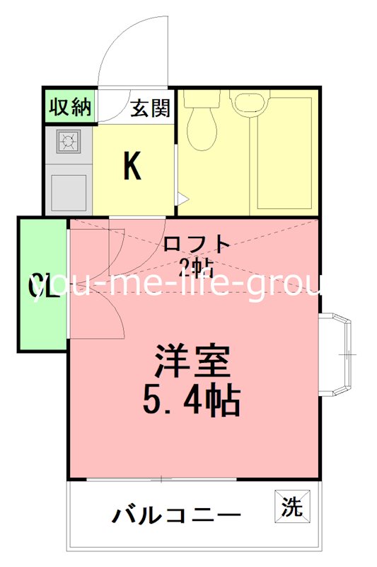 エコルグリーンリーフ 201号室 間取り