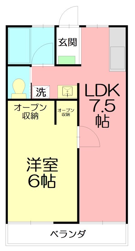 百奈ハイツ 203号室 間取り