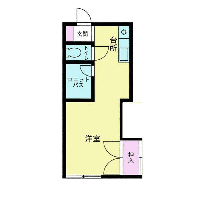 リバーハイツ井上 103号室 間取り