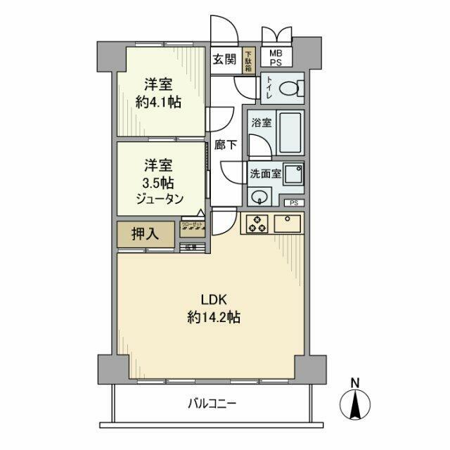 ライオンズガーデン平塚 604号室 間取り