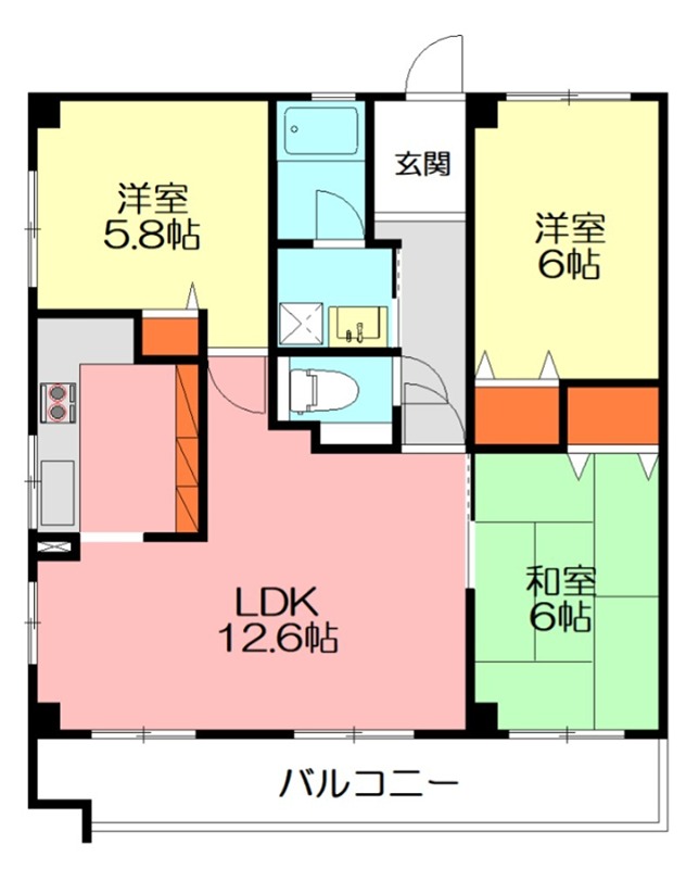 プライムガーデン湘南藤沢 302号室 間取り