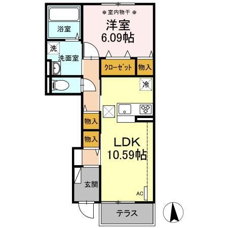 サンライズⅡ 103号室 間取り