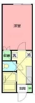 クロノス愛名 206号室 間取り