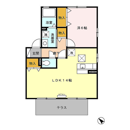ウィルモア湘南B 101号室 間取り