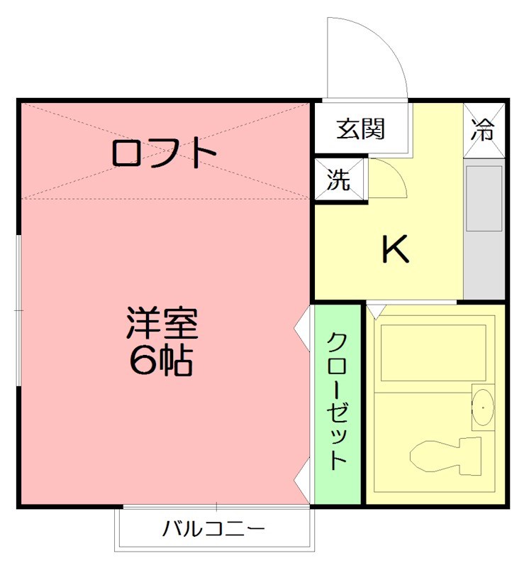 パームタウン 203号室 間取り