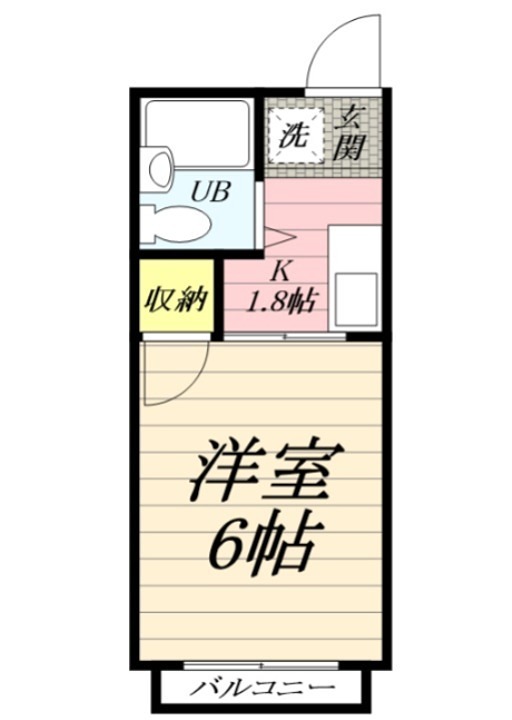 シティハイム池上B棟 102号室 間取り