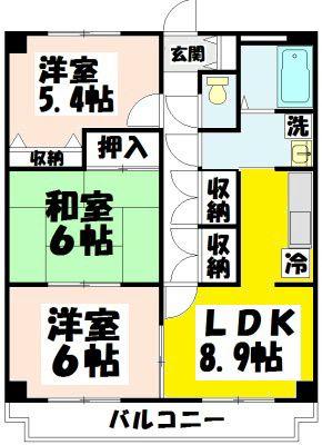 アリアンス峰 104号室 間取り