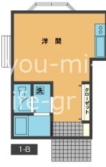 コーポむらかみ 1B号室 間取り