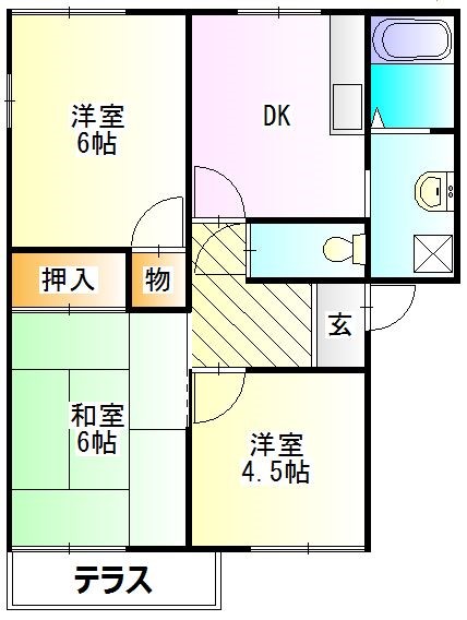 エクセルメゾン 202号室 間取り