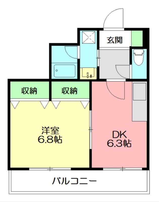 シーサイドハイツ 302号室 間取り
