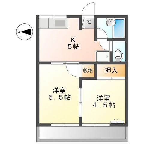 メゾン下倉田 101号室 間取り