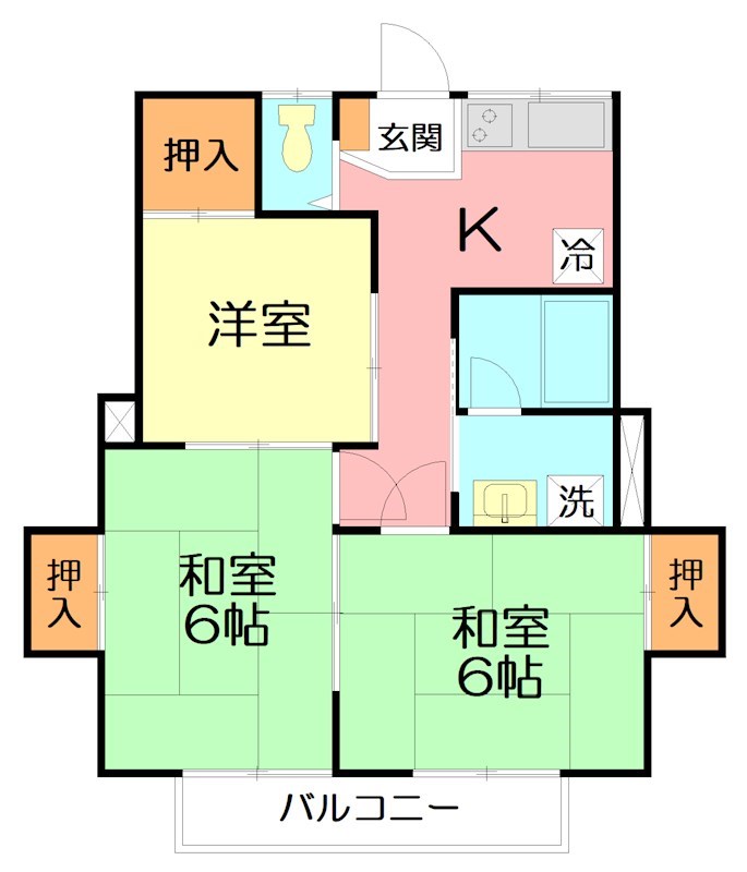 エムアイハイツ 202号室 間取り
