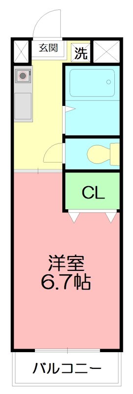 ヒルサイドハウス 102号室 間取り