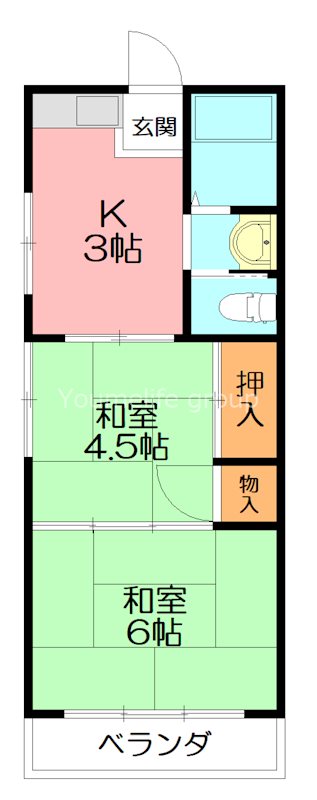 橘川コーポ 間取り