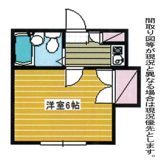 ハイム六会 201号室 間取り