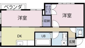 クロノス四之宮 202号室 間取り
